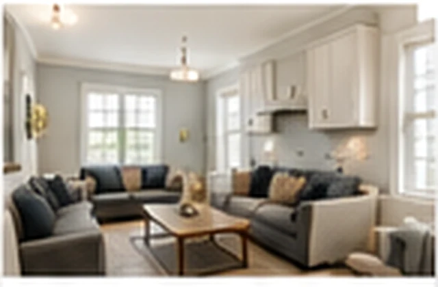 Bright freshly painted living room